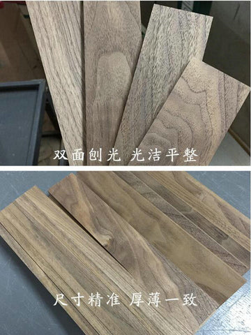 HQ TB1 DIY Knife Handle Material Timber Log Rare Wood Block 0.6-1CM Thin African Black Walnut Wood Lumber for Craft Hobby Tool