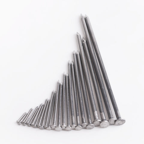304 Stainless Steel Nail Cement Nail Steel Nail Carpenter Round Nail Cement Wall Nail Lengthened Small Nail Concrete Nail 100Pcs