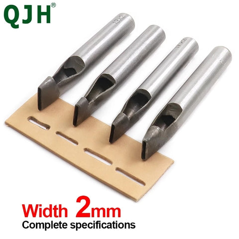 2mm*3/4/5/6/7/8/9/10/11/12mm DIY Drilling Bit Leather Craft Puncher Flat Hole Punch Maker Cutter Chisel Tool Set