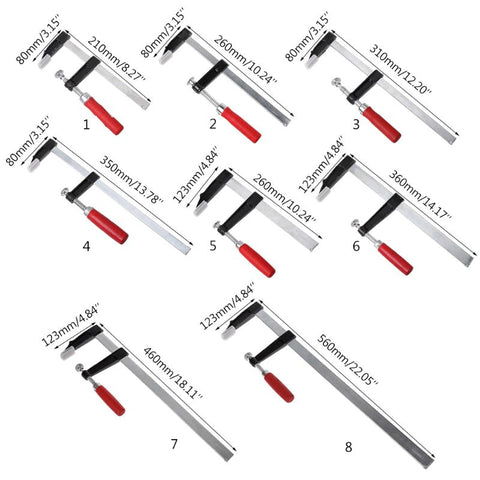 Heavy Duty F-Clamp Bar Clip Clamp For Woodworking High Strength Wood Clamping Carpenter DIY Hand Tool 8 Sizes Hardware Clamps