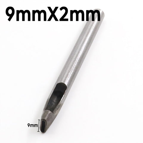 2mm*3/4/5/6/7/8/9/10/11/12mm DIY Drilling Bit Leather Craft Puncher Flat Hole Punch Maker Cutter Chisel Tool Set