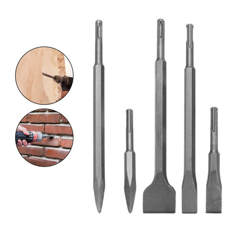 17 PCS Rotary Hammer Drill Bits Set & Chisels- SDS Plus Concrete Masonry Hole Tool with Special High-Quality Aluminum Box
