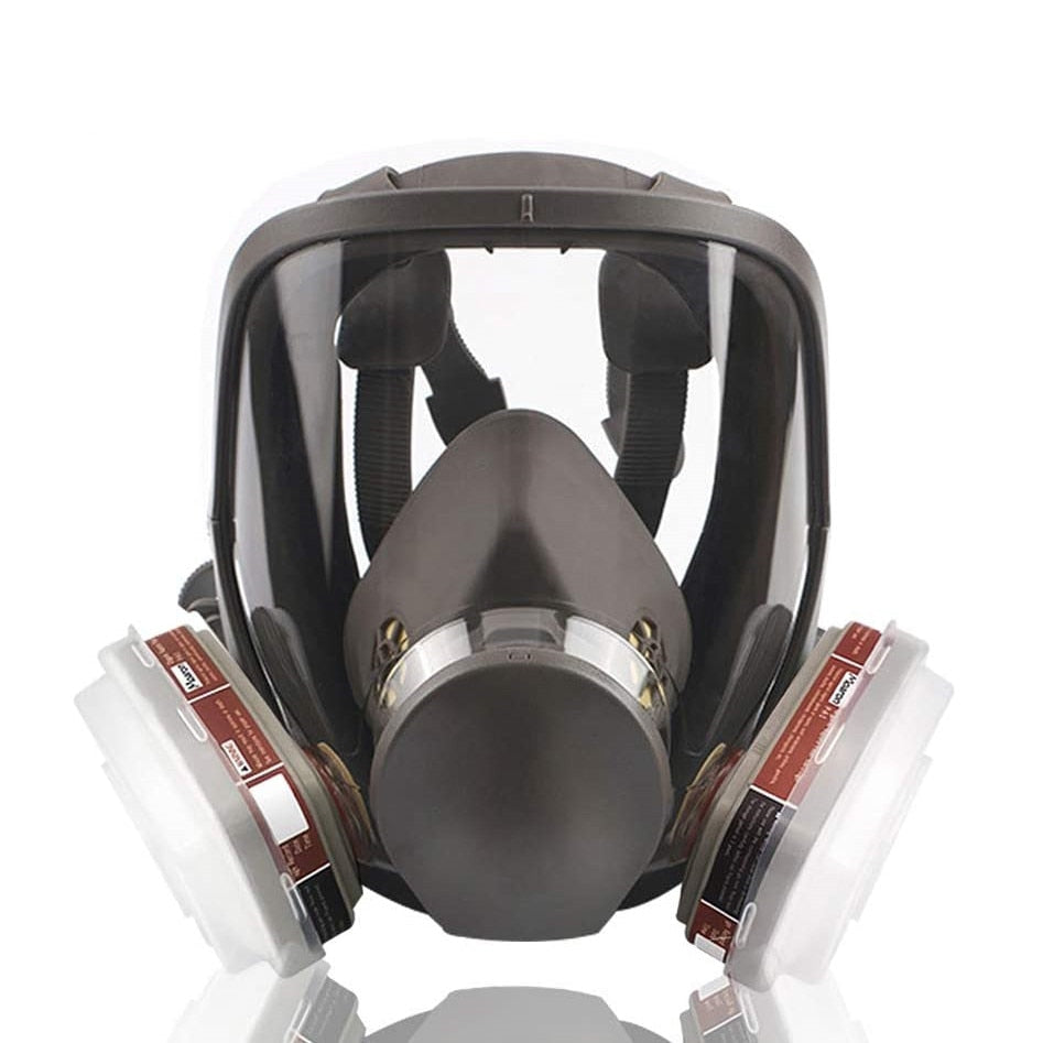 6800 Dust/Gas Mask With Filters&Cottons Full Face Respirator For Spray Paint Coating Chemical Industry Welding Anti-Fog Reusable