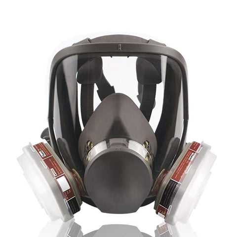 6800 Dust/Gas Mask With Filters&Cottons Full Face Respirator For Spray Paint Coating Chemical Industry Welding Anti-Fog Reusable
