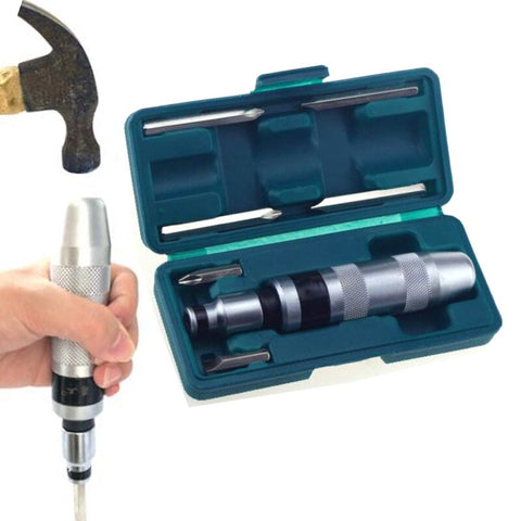7PCS/Set Multi-purpose Heavy Duty Shock screw Driver Chisel Bits Tools Socket Kit Impact Screwdriver Set With Box