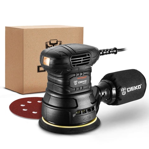 DEKO 350W/450W Random Orbit Sander Machine with 125mm Sandpaper Dust Collection Polisher (DKSD125J1/DKSD150J2)