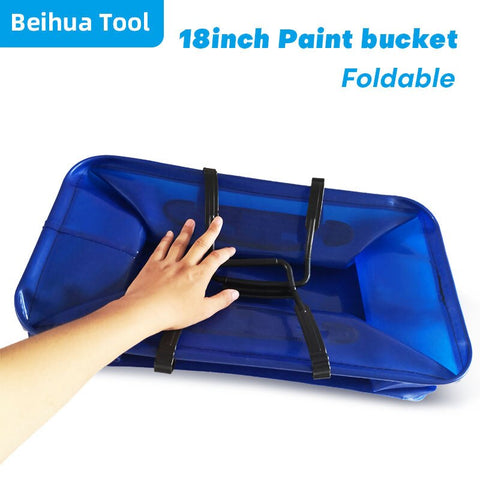 4PCS/set 18inch Paint Bucket kit Paint Roller Brush Paint Tray set for Wall Decoration Handbag Foldable Washing bucke50x28x23cm