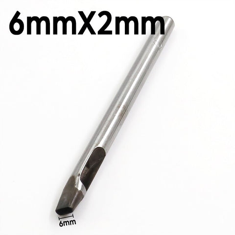 2mm*3/4/5/6/7/8/9/10/11/12mm DIY Drilling Bit Leather Craft Puncher Flat Hole Punch Maker Cutter Chisel Tool Set