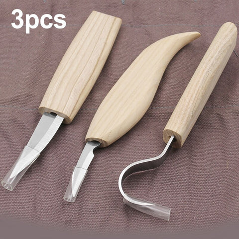 3pc 1 set Wood Carving Chisels Set Knife Butt Corner Skew Round Arc Machete Woodcut Woodworking Craft Graver Cutter DIY Hand Too