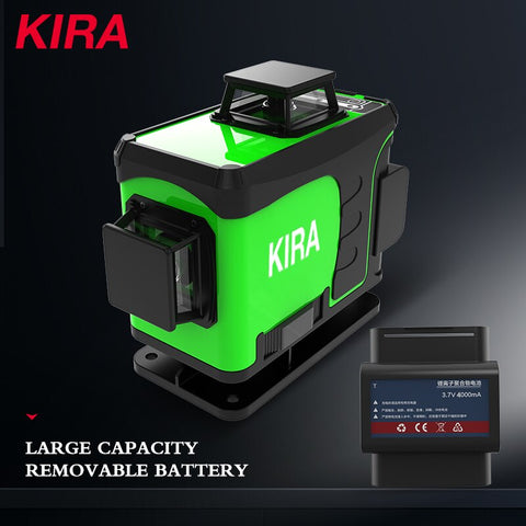 KIRA 16 Lines 4D Laser Level green line Self-Leveling 360 Horizontal And Vertical Super Powerful Laser level green Beam laser le