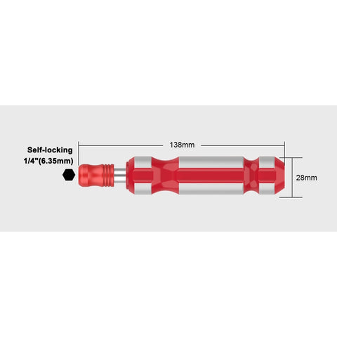 Magnetic Screwdriver Handle Ratchet Wrench Screw Socket Driver 1/4" or 4MM Hex Shank S2 Hand Tools Set