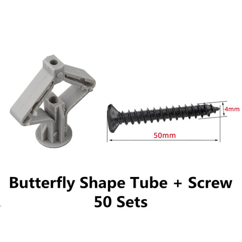 Plastic Expansion Drywall Anchor Pipe Tube Kit Screw Self Drilling Wall Pierced Gypsum Board Hollow Brick Fiberboard Nail