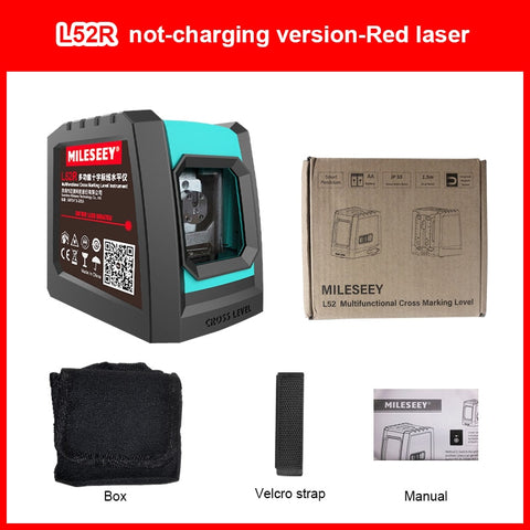 MiLESEEY 2 Lines Laser Level L52R L62 360 laser level L6 nivel laser with Battery and Tripod лазерный уровень