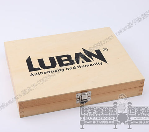 Chisel Set of 6pcs Qiangsheng Luban Woodworking Chisels in a Wooden Box(6-25MM) with Bonus Canvas Bag