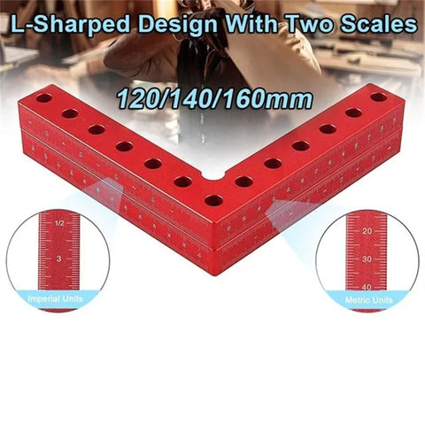 90 Degree Woodworking Aluminium Alloy Right Angle Clamps  Positioning Squares Clamps Woodworking Corner Clamp Carpenter Tools