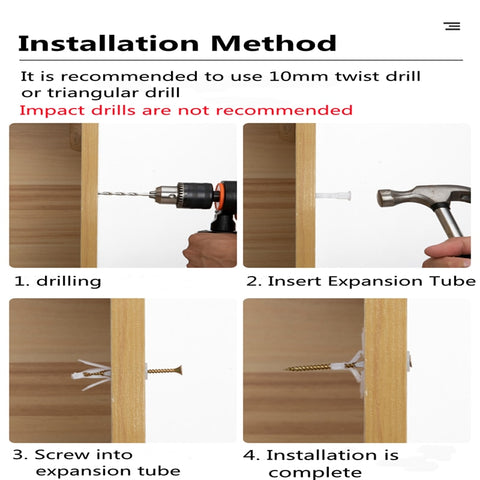 Plastic Expansion Drywall Anchor Pipe Tube Kit Screw Self Drilling Wall Pierced Gypsum Board Hollow Brick Fiberboard Nail
