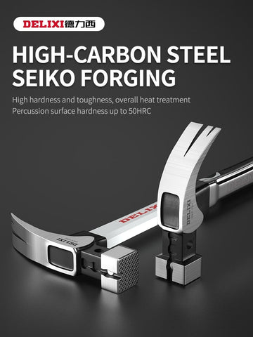 Multifunction Non-slip Shockproof Steel Hammer Hand Tool Magnetic Claw Hammer for Woodworking Automatic Nail Suction Hammer
