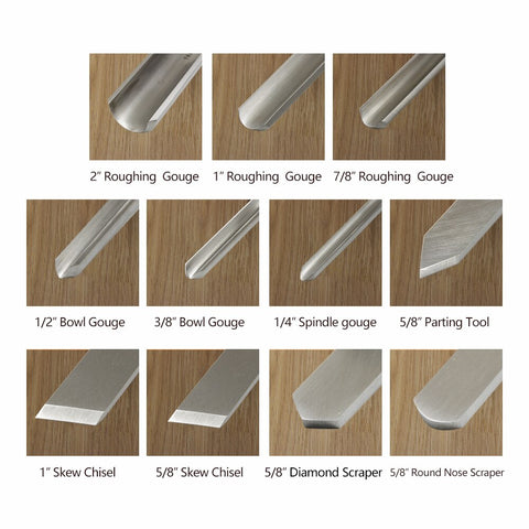 HSS Woodturning Gouges for Wood Lathe Wooden Turning Tools Carving Chisels Woodworking Accessories with Walnut Handle