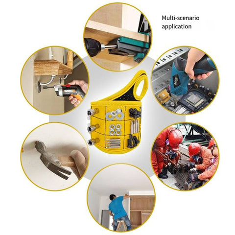 New Strong Magnetic Wristband Portable Tool Bag For Screw Nail Nut Bolt Drill Bit Repair Kit Organizer carpenter tools tool belt