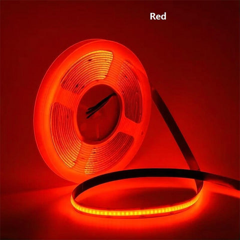No Dark Spot, RA90 High Brightness/Density 5V/5m 12V/5m 24V/10m 220V/100m Waterproof COB LED Strip Light Flexible Light Belt