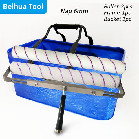 4PCS/set 18inch Paint Bucket kit Paint Roller Brush Paint Tray set for Wall Decoration Handbag Foldable Washing bucke50x28x23cm