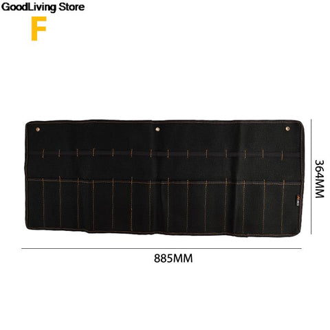 6 Size Chisel Carrying Case Canvas Pocket Tool Roll Holder Wrench Pouch 4 Pockets Organizer For Knife Hammers Gouges Carpenter