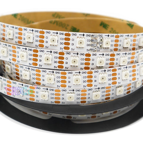 DC5V APA102 DATA and CLOCK seperately Smart led pixel strip;1m/3m/5m;30/60/144 leds/pixels/m;IP30/IP65/IP67