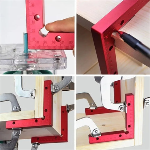 90 Degree Woodworking Aluminium Alloy Right Angle Clamps  Positioning Squares Clamps Woodworking Corner Clamp Carpenter Tools