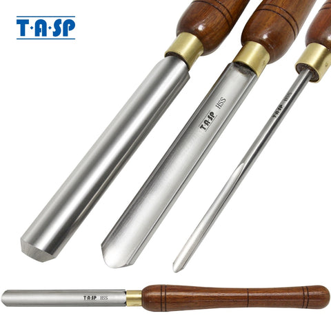TASP HSS Roughing Spindle Gouge Woodturning Tools 25 &amp; 22mm Woodworking Turning Chisels with Walnut Handle for Lathe