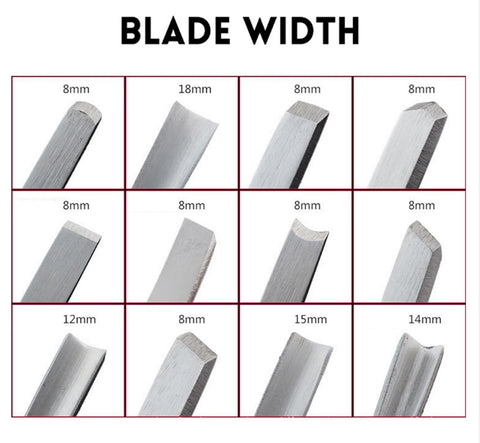 12 Pcs/bag Carving Chisel Sharp Woodworking Tools Carrying Case Manual Wood Carving Hand Tools Set For Carpenters