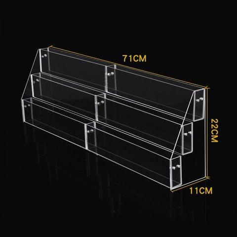 2-6 Tier Acrylic Book Display Stand Desk Bookshelf Surface Storage Rack Newspaper Holder Magazine Rack Finishing Display Shelf
