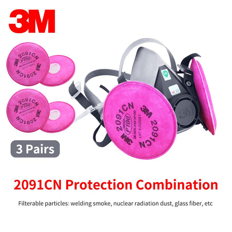 3/7/11in1 3M 6200 Dust Mask Filters 2091 2097 Painting Smoke Filteration 99.97% Welding Industry Safety Security Dust Proof Mask