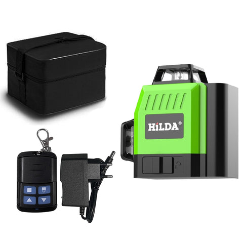 HILDA Laser Level Meter 2-Lines Cross Green Level Laser Horizontal &amp; Vertical Nivel Laser Self-Leveling лазерный уровень