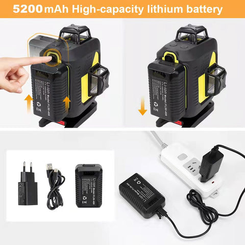 FIRECORE F504T-XG 16 lines 4D Green Laser Level 360 nivel laser Self-Leveling лазерный уровень Remote Control Support Receiver