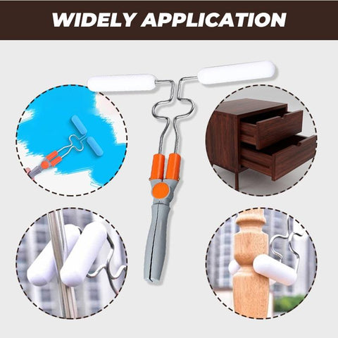 Speeding Roller Brush Double Sided Paint Roller Brush Roller Brush Painting Brushes Cylindrical Corner Painting Tools Dropshippi