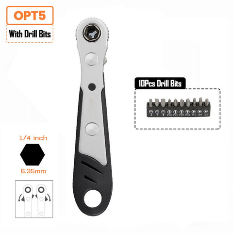 Hexagon Ratchet Screwdriver 1/4inch Mini Quick Release Socket Tools Household Handle Repair Wrench Screwdriver for Car Vehicle