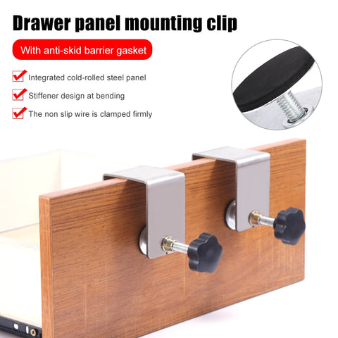 Drawer Front Installation Clamps Drawer Panel Clips Tools Woodworking Jig Cabinet Tool Furniture Carpenter Stainless Steel