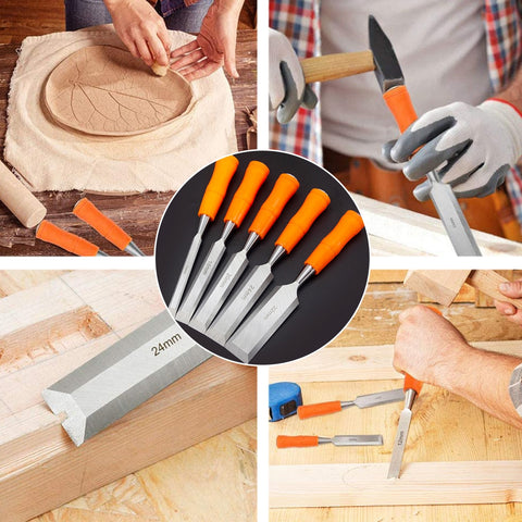 1pc Wood Carving Flat Chisel 6mm~32mm Carving Knife for Woodcut Working Carpenter Woodworking Tools for Carpenter Wood Tools