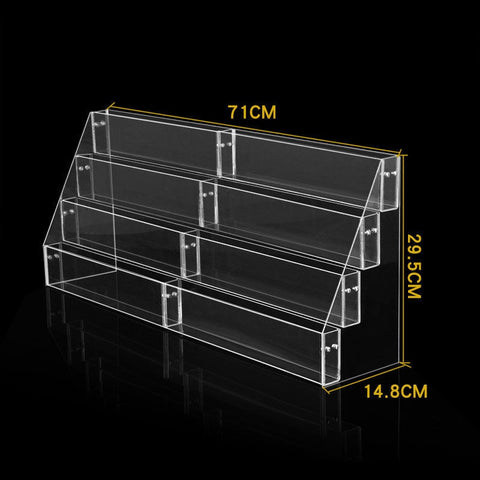 2-6 Tier Acrylic Book Display Stand Desk Bookshelf Surface Storage Rack Newspaper Holder Magazine Rack Finishing Display Shelf