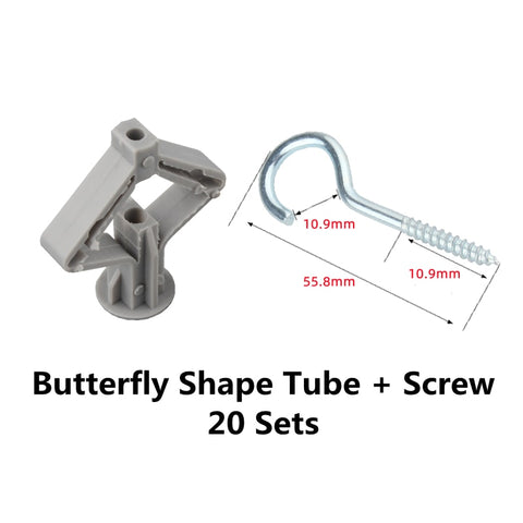 Plastic Expansion Drywall Anchor Pipe Tube Kit Screw Self Drilling Wall Pierced Gypsum Board Hollow Brick Fiberboard Nail