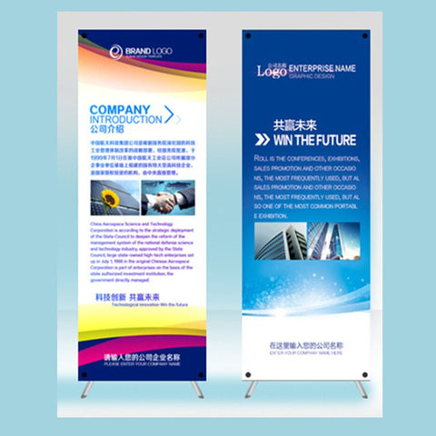 60x160cm 80x180cm X Banner Stand Portable Adjustable Pop Up Advertising Stand Display PVC Banner