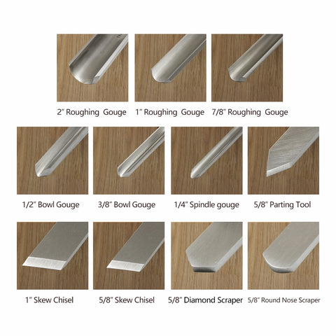 TASP HSS Woodturning Gouge Wood Lathe Turning Tools Spindle Bowl Carpentry Chisel with Walnut Handle for Woodworking