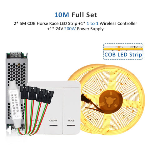 WS2811 IC COB Horse Race LED Strip Lights 24V 360LEDs/M Warm White 5M 10M 15M 20M Running Water LED Tape Lamp for Room Decor