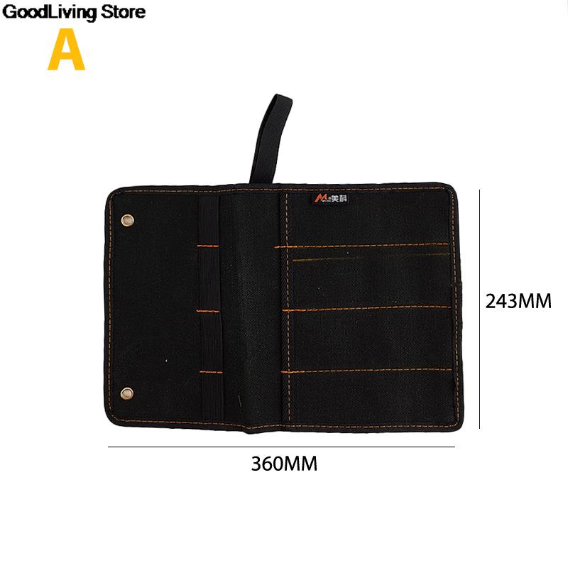 6 Size Chisel Carrying Case Canvas Pocket Tool Roll Holder Wrench Pouch 4 Pockets Organizer For Knife Hammers Gouges Carpenter