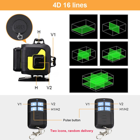 FIRECORE F504T-XG 16 lines 4D Green Laser Level 360 nivel laser Self-Leveling лазерный уровень Remote Control Support Receiver