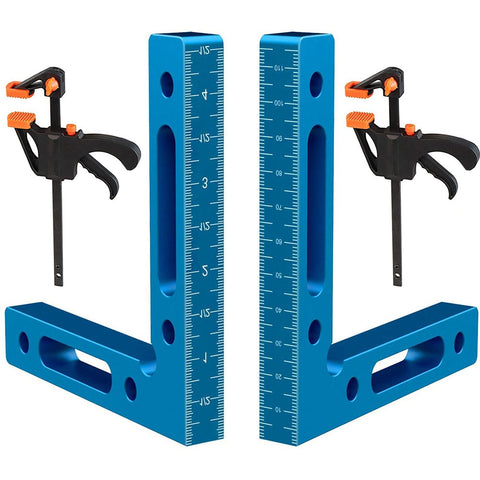 90 Degree Positioning Squares Aluminium Alloy Right Angle Clamps Woodworking Carpenter Tool