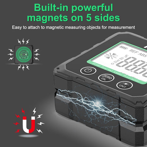 R&amp;D PT180 PT181 Laser  Digital Protractor Angle Measure Inclinometer 3 in 1 Laser Level Box Type-C Charging Angle meter for home