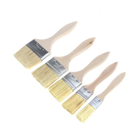 5PCS Paint Brushes with Wooden Handle Paint Brush for Wall And Furniture Paint Paint Brushes Easy To Clean Wooden Cleaning Brush