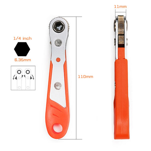 Hexagon Ratchet Screwdriver 1/4inch Mini Quick Release Socket Tools Household Handle Repair Wrench Screwdriver for Car Vehicle