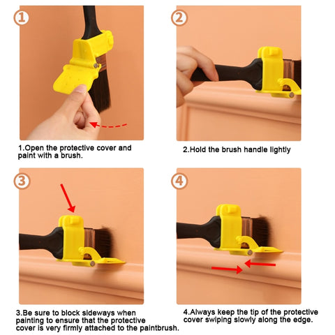 1pcs Latex Paint Trimming Color Separator Interior Wall Roof Painting Brush Edger Angle Closing Edge Imitation Wool Roller Brush